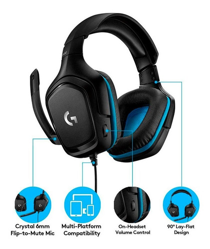 Imagen 8 de 10 de Auriculares Gamer 7.1 Logitech G432 Ps4 Xbox Pc Dts Headset