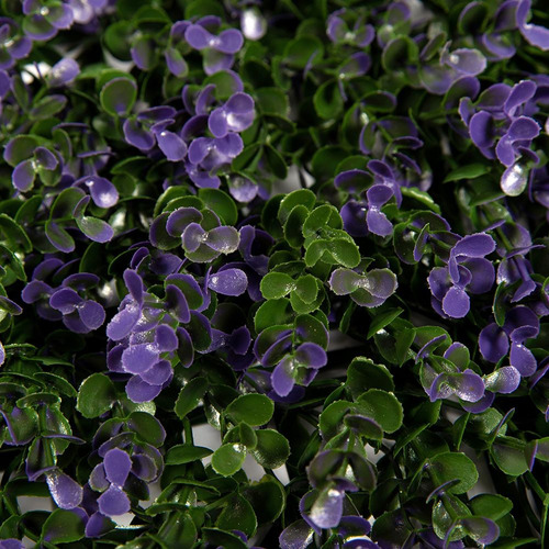 Cerco Muro Pared Planta Artificial Hojas Violetas 50x50cm Uv