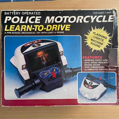 Juguete Moto De Policía Learn To Drive Vintage 1991