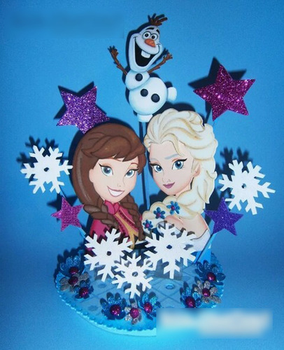 Frozen Arreglo Tope De Torta O Centro De Mesa Disney