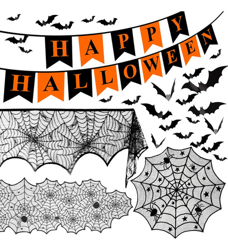 Juego De Decoraciones De Halloween Para Interiores, Bufanda