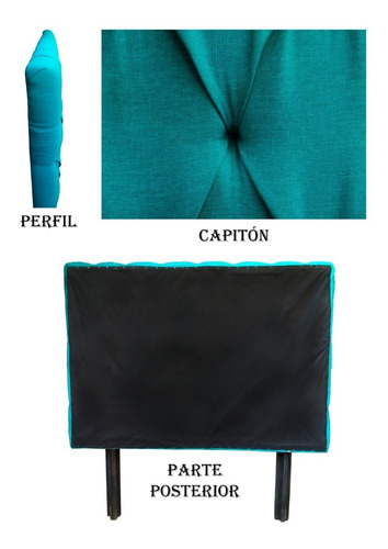Cabecera Capitonada Matrimonial Nueva Varios Colores
