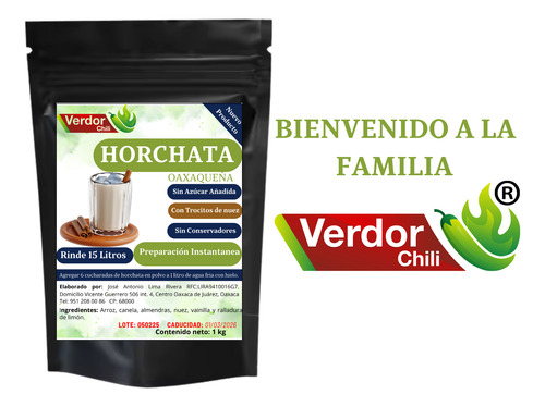 Horchata Diabetex Sin AzĂșcar 1 Kg Verdor Chili Artesanal 2-u