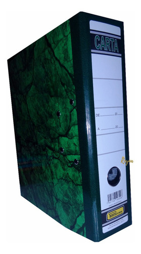 Carpeta Registrador Tamaño Carta Verde Jaspeada