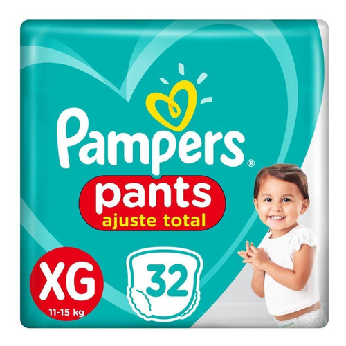 Fralda Pampers Pants Ajuste Total XG com 32 unidades