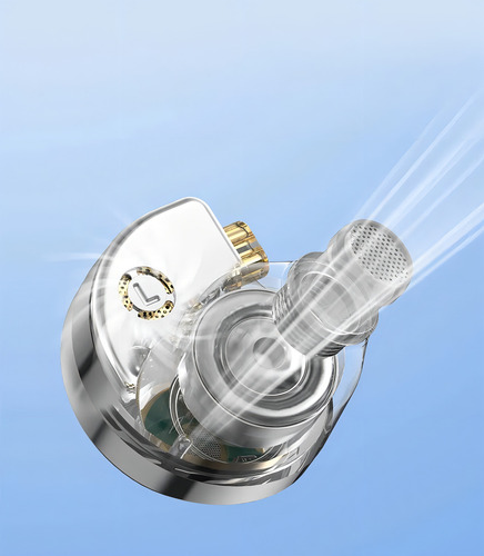 Fone De Ouvido Trn Conch Dinamico In-ear Monitor Sem Mic Prateado