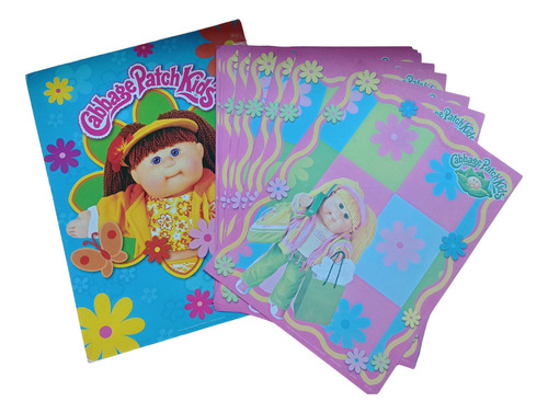 Fólder Vintage Cabbage Patch Kids Con Hojas Decoradas 26 Pzs (Usado)