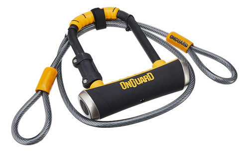 Onguard Pitbull Mini Dt 8008 D Lock Bike Combinación Negro, 3.55 X 5.52 Pulgadas, Blanco