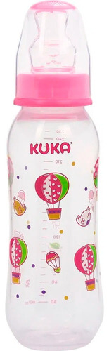 Mamadeira Antivazamento Rosa Kuka 250ml Bico Silicone