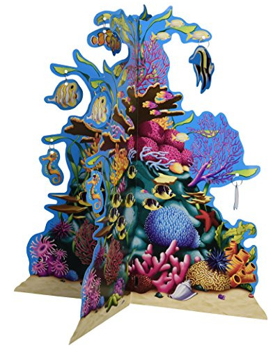 57323 Coral Reef 3d De La Pieza Central, De 10 Pulgadas, Mul