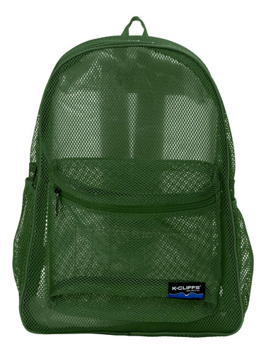 Mochila Malla Resistente Clasica Para Estudiante Bolsa Verde