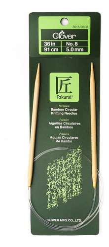 Aguja Tejer Circular Bambu 36  Verde (spectrum Green) 8