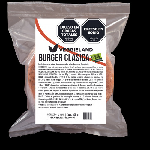 Hamburguesa Plant Based Vegana - Veggieland