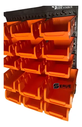 Painel Porta Ferramentas Organizador Plástico Laranja Maax Tools