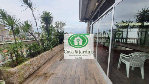 Imagem 6 de 30 de Cobertura Duplex No Boqueirão/vila Rica - Av. Washington Luiz. - R$ 1.250.000, - Santos - Co0241