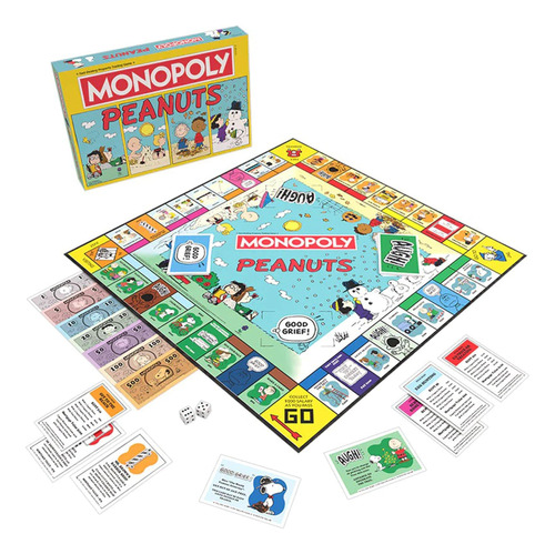 Juego De Mesa Usaopoly Monopoly Peanuts Snoopy Sled Baseball