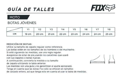 Botas Motocross Fox - Niño - Comp 3y - #18238