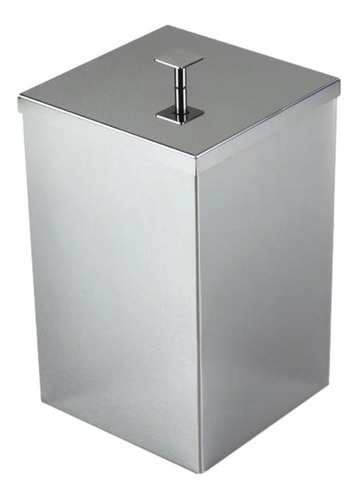 Lixeira Quadrada Para Banheiro Cozinha 7,8l Inox