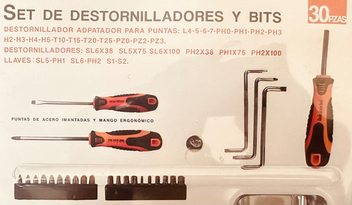 Set De Destornilladores Y Bits 30 Piezas