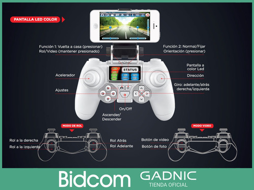 Drone A Radio Control Remoto Rc Camara Hd Video Foto Gadnic