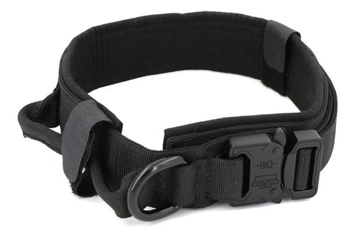 Collar Táctico Para Perro. Color Negro Talla Xl 51 A 61 Cm