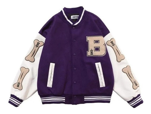 Chaqueta De Estudiante De Uniforme De Béisbol Con Costura Re