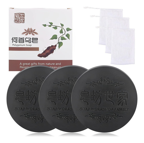 Barra De ChampĂș Fallopia Multiflora Para Cabello Negro Ymcd