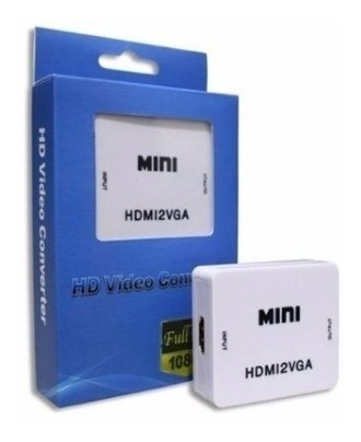 Imagen 3 de 8 de Conversor Adaptador Hdmi A Vga Activo Con Audio Local 1junta
