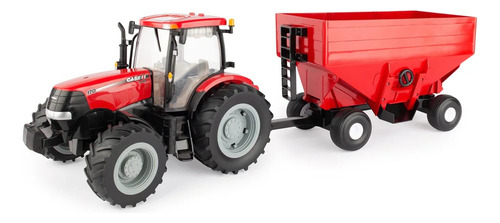 1:16 Case Ih Puma 170 Tractor Gravity Wagon Big Farm Rojo