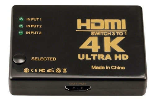 Imagen 1 de 9 de Switch Hdmi 3x1 Con Control 1080p Local 1 Junta Fac