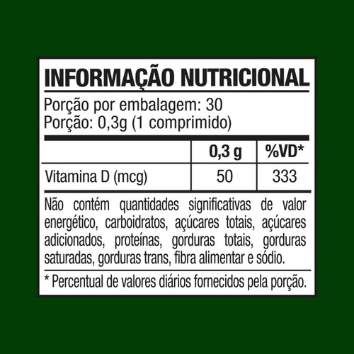 Suplemento Vitamina D3 Bioimmune C/ 30 Comprimidos- Bionatus
