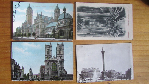 Inglaterra Lote De 4 Postales Londres Años 1910-1930 L2 H3