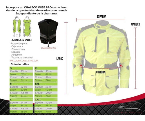 Imagen 6 de 9 de Chamarra Con Chaleco Motociclista Airbag Bolsa Aire Touring