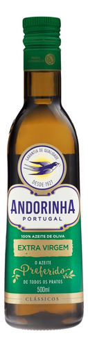 Azeite de Oliva Extra Virgem Português Andorinha Clássicos Vidro 500ml