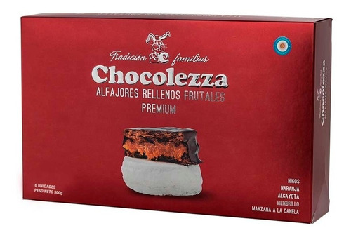 Alfajores Chocolezza Premium Frutales X 12 Unidades 