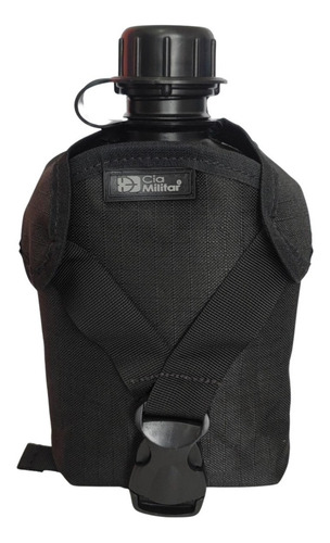 Cantil Militar P/ Água + Capa Porta Cantil P/ Cinto Tático 