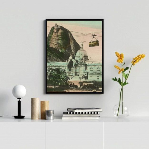 Quadro Fotografia Antiga Rio Janeiro- Pão Açucar 45x34cm