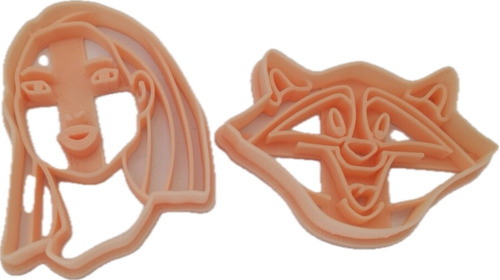 Moldes Cortantes Galletitas Fondant Porcelana Pocahontas X2