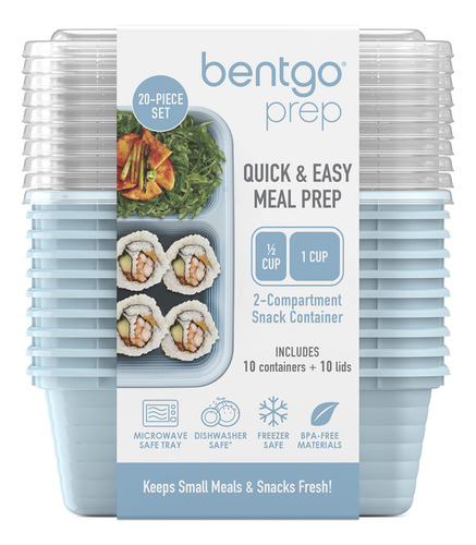 Contenedores For Refrigerios De 2 Compartimentos Con Tapas