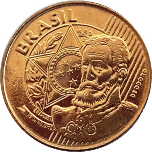Brasil Moneda De 25 Centavos Deodoro De Fonseca Sin Circular