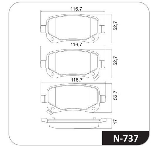 Pastilla Freno Cobreq Tras Dodge Journey V6 Grand Caravan Do