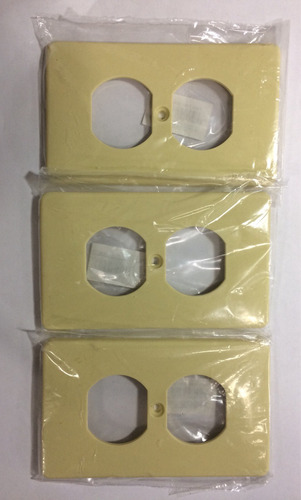 Pack 6 Tapa Toma Corriente Doble 4x2 4$
