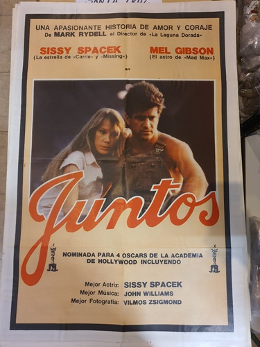 Antiguo Afiche De Cine Original-2218-c/mel Gibson-juntos-