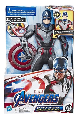 Avengers Figura Capitán América Impacto De Escudo Con Sonido