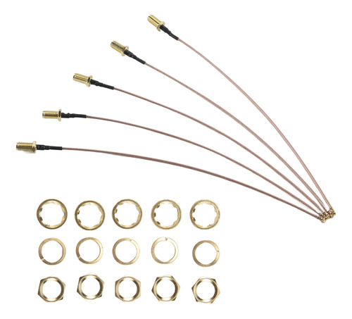 Cabo Conector Rf 5pcs Sma Fêmea Para Ufl/u.fl/ipx/ipex
