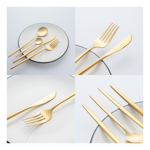 Sets De Cubiertos Cubertería De Mesa Minimalista Juego De Cu