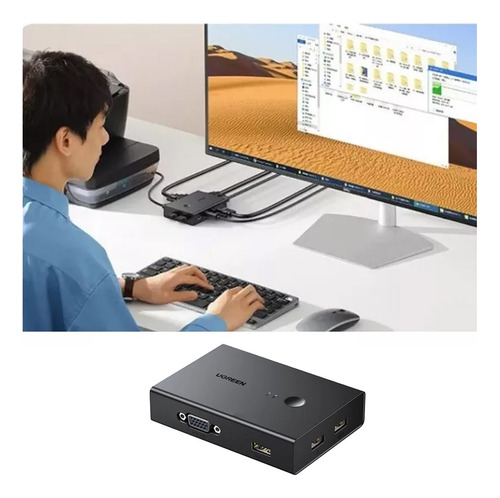 Usb 2.0 Kvm Switch Vga 2 Puertos Ugreen Kvm Vga Controla 2ps