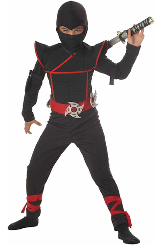 Disfraz Ninja Sigiloso Talla Medium(8-10) Para Niño