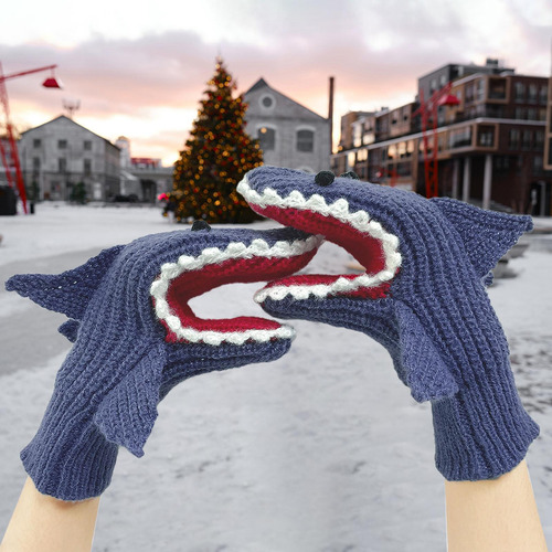 Guantes De Tiburón, Guantes De Invierno, Puños Elásticos,