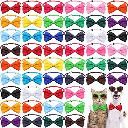 100 Corbatas Para Perros Con Cuello Ajustable 19 Colores Par